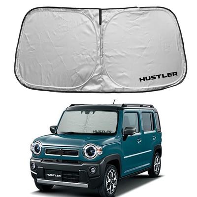 Toldo SAWAKAKI para Suzuki Hustler Design Personalizado com Proteção contra Calor do Para-brisa UV e Calor Armazenamento Compacto MR52S/MR92S, Logotipo, Proteção, Isolamento,