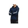 Adidas Full Print Sports Pullover Hoodie Men Hoodie Navy-Blue HE2914