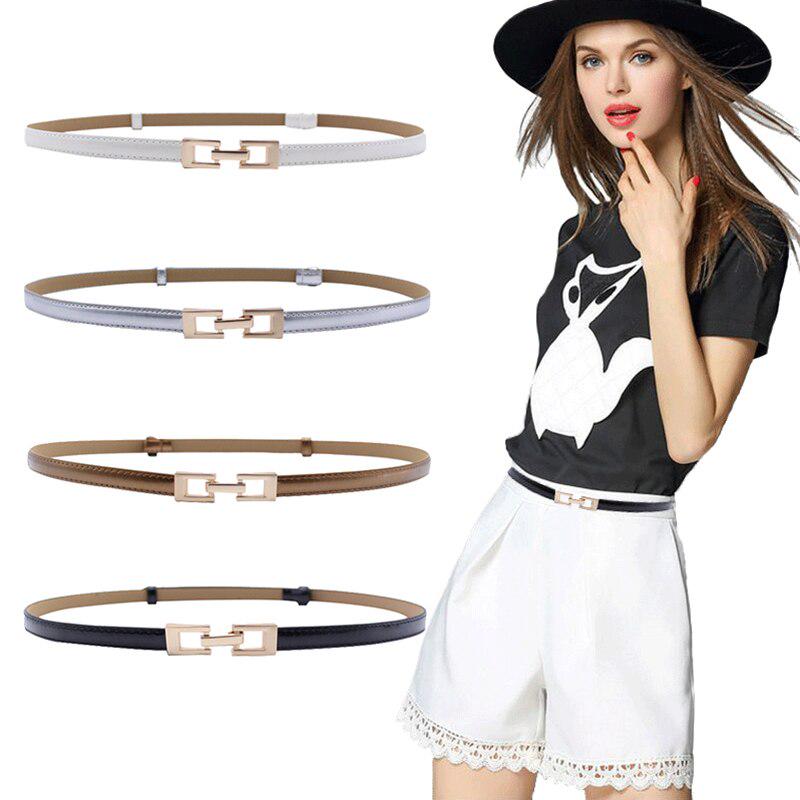 2 stuks gespvrije tailleriem dames riem verstelbare dunne riem mode PU