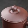 Handmade Zisha Purple Clay Teacup with Gold Inlay