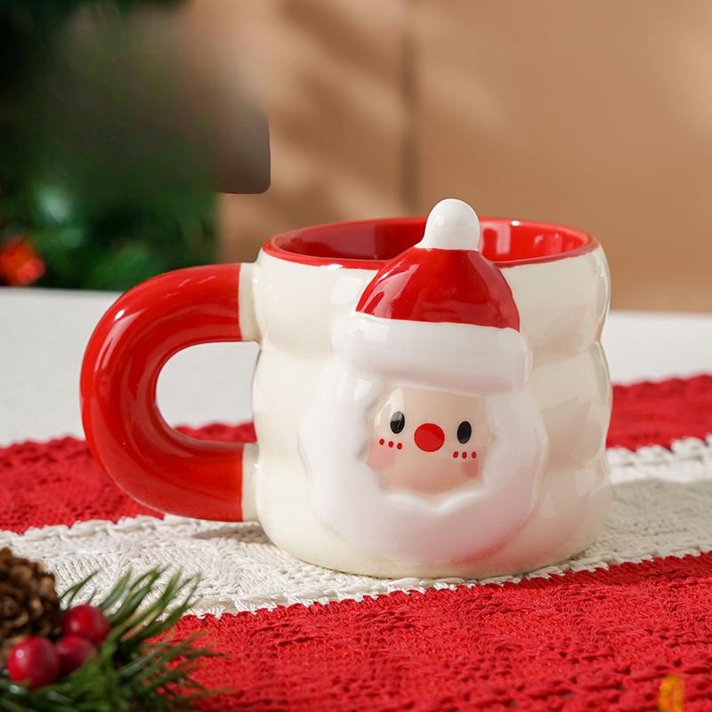 

Кружка Кружка Санта Керамическая Чашка Рождественский Подарок Девочкам Кофейная Чашка Большая Чашка для Воды 340ML
