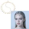 Shimmering Golden Hair Jewelry Featuring Swing Fringe Design For Evening Occasion