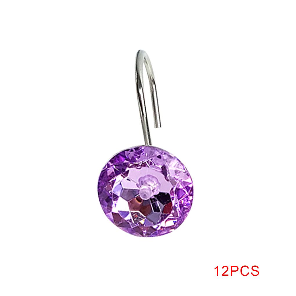 12pcs Window Drapery Rod Hook Ring Bath Bathroom Window Screen Hooks