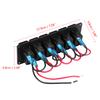 12 24V 6 Gang Rocker Switch Panel for Car RV Boat Yacht Marine
