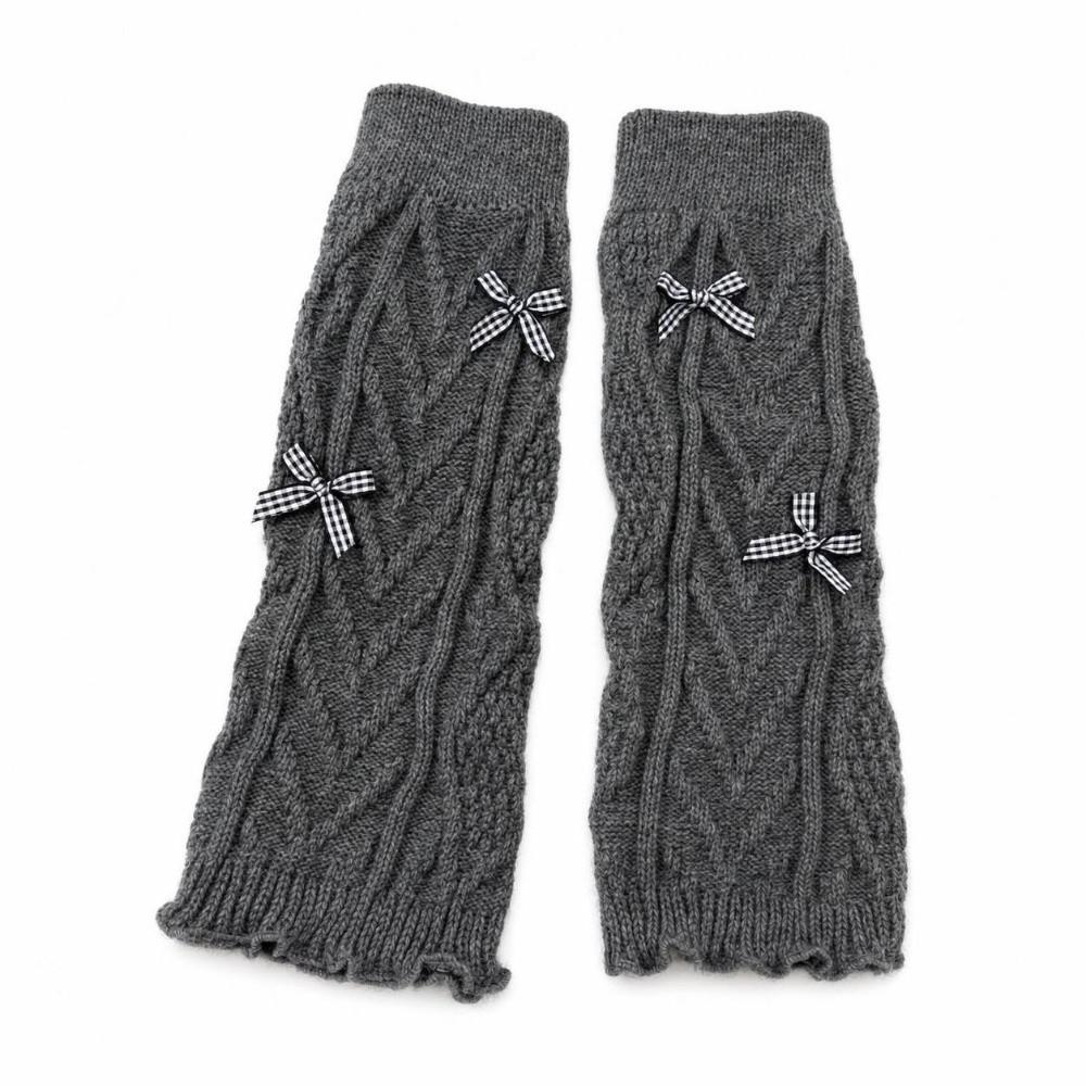 Knitted Style Bow Tie Leg Warmers Pile Stockings Stacked Socks Cute Guards Socks Ballet Style
