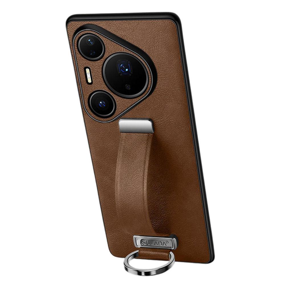 SULADA Fashion Series for Huawei Pura 80 Ultra Case Wristband Kickstand Leather Back Phone Cover