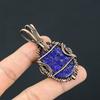 Lapis Lazuli Pendant Handmade Gemstone Jewelry, 999 Copper Wire Wrapped Pendant ,Unique Design Jewelry Pendant