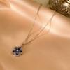 "High-End Luxury Drop Necklace and Earrings Set - European and American Niche Versatile Jewelry"