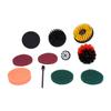 11PCS Bohrbürstenaufsatz Power Scrubber Polierpad für Wandreinigung Bodenstaubentfernung