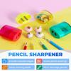 12Pcs Manual Pencil Sharpeners Dual Hole Compact Colorful Handheld Pencil Sharpener for Kids Home School Office Use