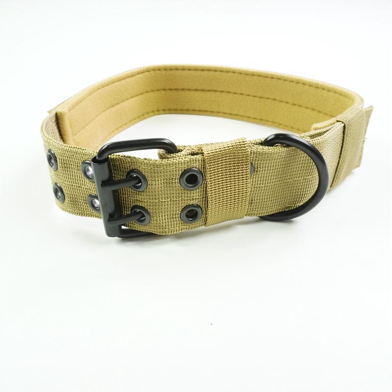 Tactical Nylon Dog & Cat Collar with Training Leash and Elizabethan Ornament