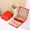1PC Double-Layer Jewelry Storage Box With Lock For Earrings, Necklaces And Other Accessories, Organizing Box.