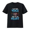 I Her Voice She My Heart Autism Awareness Mom Dad Stylish  Shirts for Women Trendy Design Vintage Washed Designer Clothes
