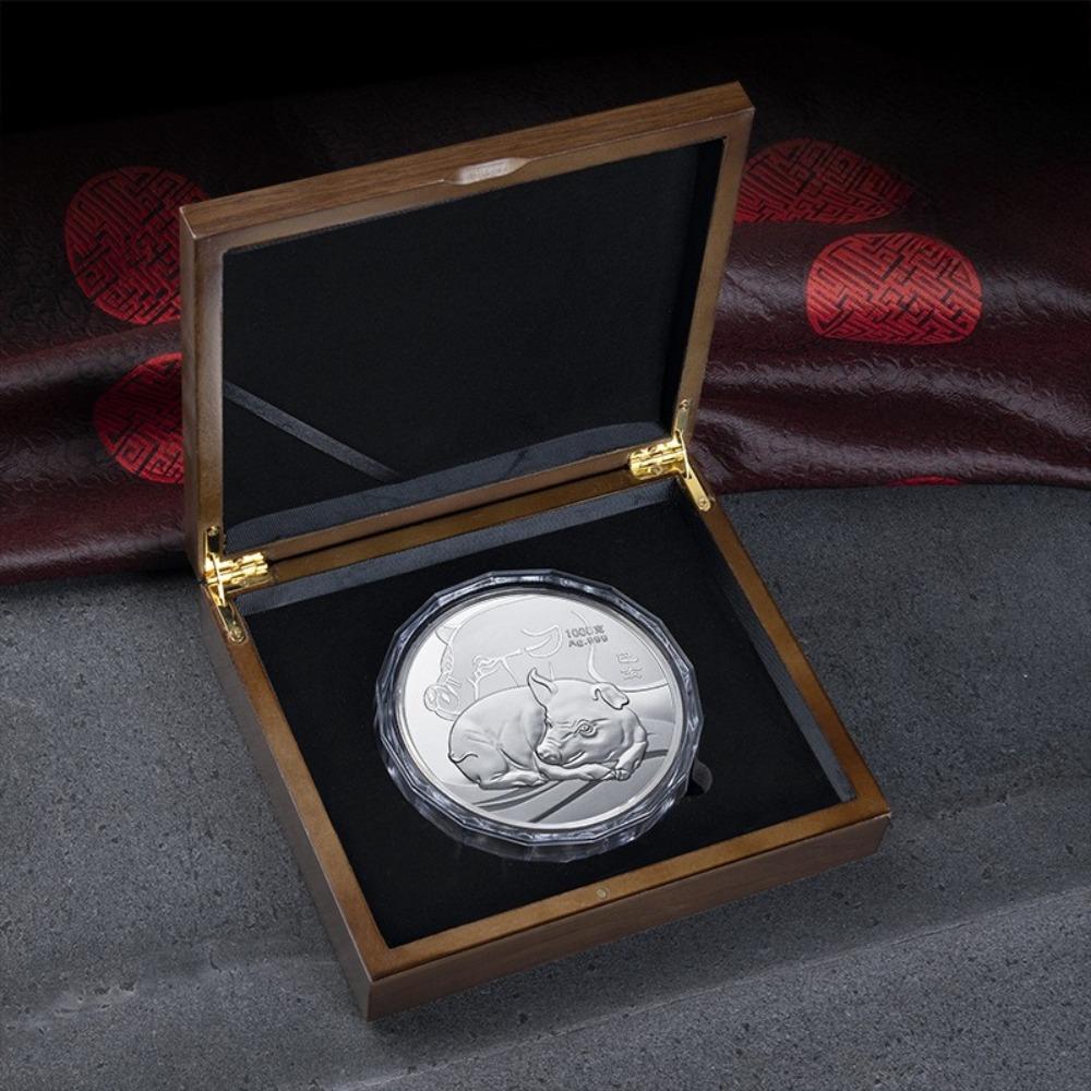 2019 Year of the Pig Commemorative Silver Medal, Golden Pig Blessing, 1kg, Commemorative Medal, Silver Plate, 1000g, Silver Coin, Gift