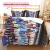Man City Player Pattern Bedding Home Decoration Birthday Gift ( 1 duvet cover + 2 pillowcase, without core),fan merchandise.