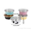 [ZYAS]50Pcs Round Baking Cups Aluminum Foil Wih Lids Reusable Cupcake Cups Desserts Flans Cake Pudding Jello Cups Kitchen Tools