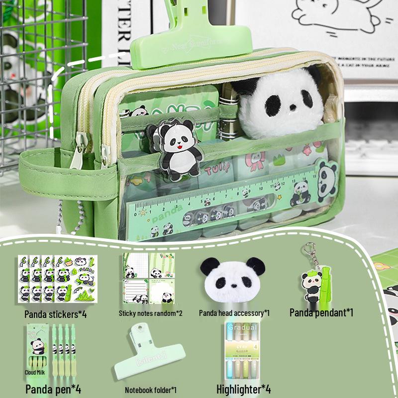 5-Layer Transparent Pencil Case, 2025: Large Capacity & Stylish Design for Middle and Elementary School Girls