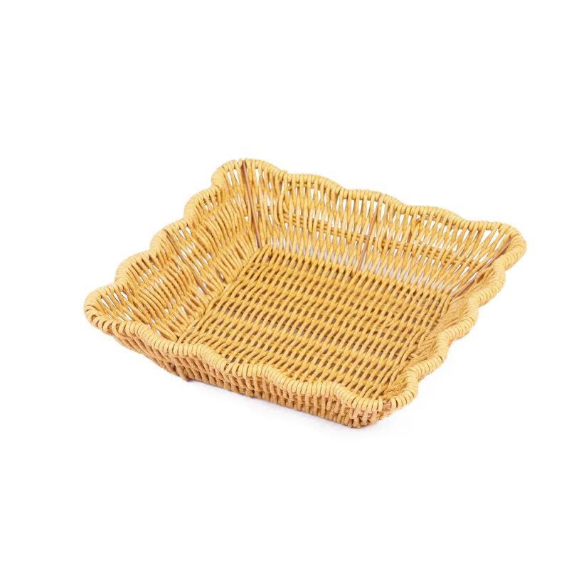MinNa Imitation Rattan Gewebter Obstkorb & Abtropfgestell (2er-Pack)
