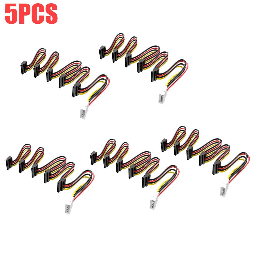 SATA 3,5/2,5 Zoll 1 zu 5 SATA Festplatten Netzteil Verteilerkabel Schnur 18AWG SATA Stromkabel Server DIY Verteilerkabel