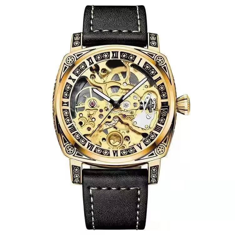 Fully Automatic Mechanical Men'S Watch Duke Of Lorraine Monster Hollow Waterproof Leather Mechanical Men'S Watch