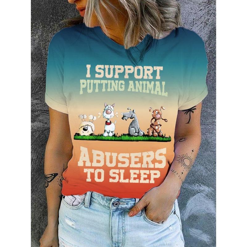 

Women s T-shirt Short Sleeved 3D Printed Trendy T-shirts 6xl