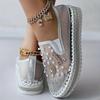Fashion Mocassins À Enfiler Pour Femmes, Baskets En Maille, Décor Biscuits, Chaussures Plates Basses
