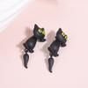 Cat Fashion Design Soft Clay 3D Animal Earring Korean  Earrings Women Jewelry Cartoon Stud Earrings