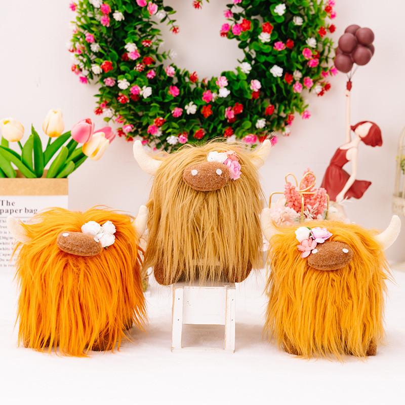 And Realistic Cute Highland Cow Plush Stuffed Animal Perfect For Gifts Childrens