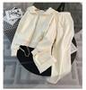 Autumn/Winter Fashion Velvet Hooded Sweatshirt & High-Waisted Wide-Leg Pants Set