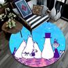 Moomin2,Round Area Rug,Carpet Rug for Living Room Bedroom Sofa Playroom Decor,Non-slip Floor Mat