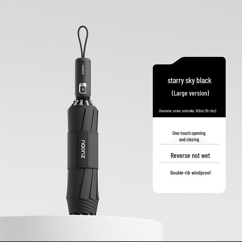 ZUODU Fully Automatic Windproof Reverse Umbrella