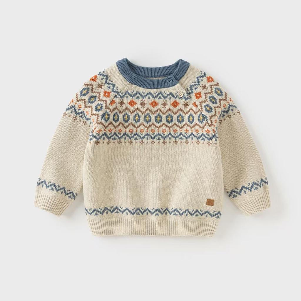 David Bella Children's Sweater Autumn Collection New Boys' Hoodie Middle and Large Children's Long Sleeve Knitted Top
