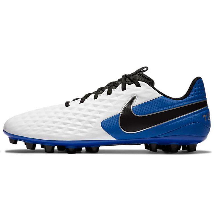 Nike Tiempo Legend 8 Academy Comfortable Versatile AG Soccer Shoes Men Soccer Shoes White Blue AT6012-104