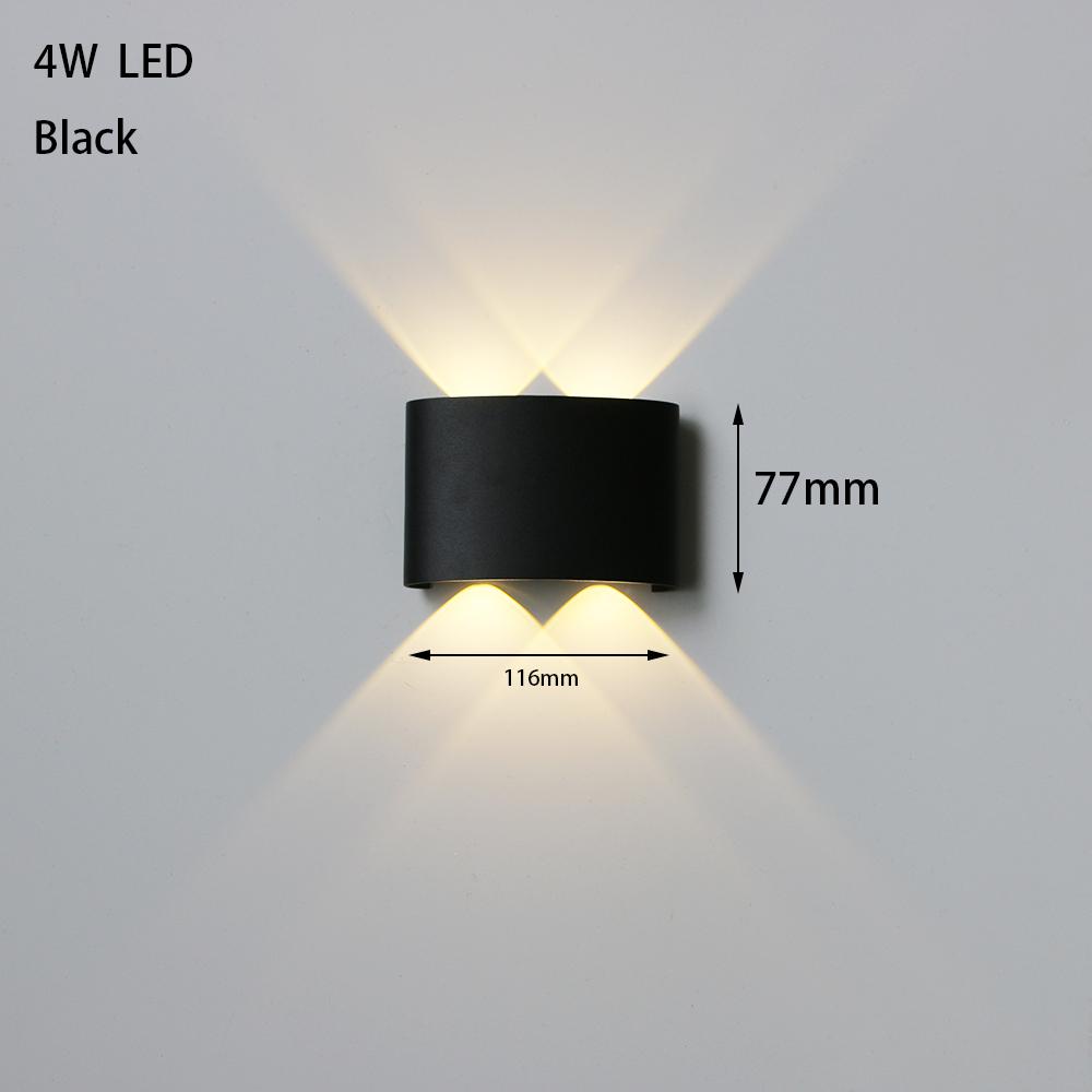 Outdoor Waterproof Wall Lamps LED Up Down Light White Black Aluminum Wall Light Waterproof IP65 Indoor Exterior Wall Sconce Lamp