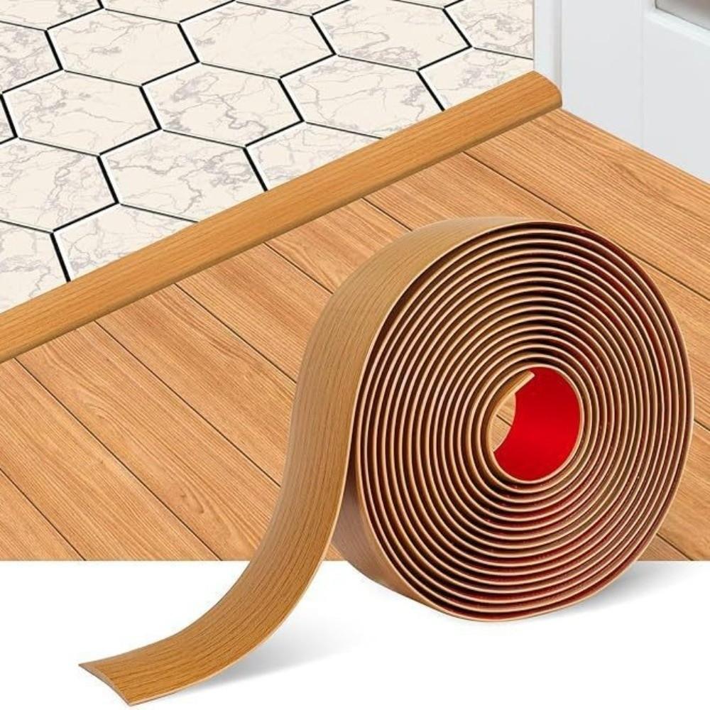 Wood Like Self Adhesive Floor Transition Strip Windproof Doorway Threshold  Mirror Frame Trim