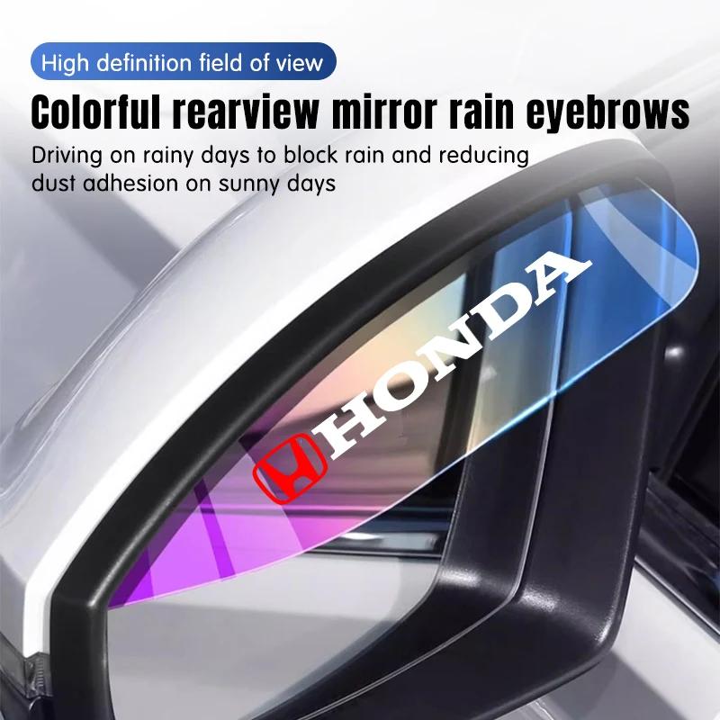 For Honda Fit Jazz GK5 Civic Type-R CRV Pilot Accord 2PCS Car Side Rear View Mirror Rain Eyebrow Visor Rain Shield Shade Cover HQ4