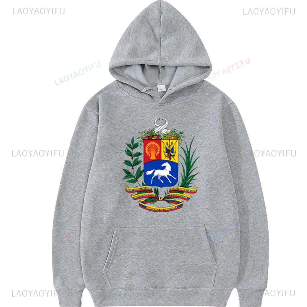 Venezuela Libre Sweatshirt Hasta El Final Con Venezuela Gift for Venezuelans Spring and Autumn Long Sleeve Men Pullovers