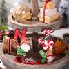 Classical Wooden Gingerbreads Man Rudolph Reindeers Christmas Figurines Paint Safe Family Friendly Decors