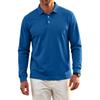 Herren Langarm Golf Poloshirt Schnelltrocknend Atmungsaktives Netzgewebe Lässiges Leichtes Golfshirt mit Knopfkragen Geeignet für Outdoor-Sportarten