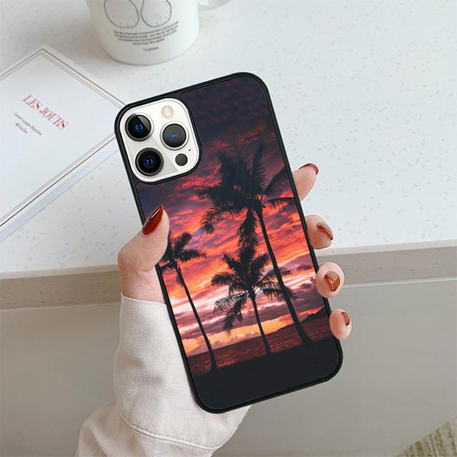 Summer Beach Sunset Sea Phone Case For iPhone 17 Air 14 15 16 13 12 Cover For Apple 14 15 16 Pro Max Plus
