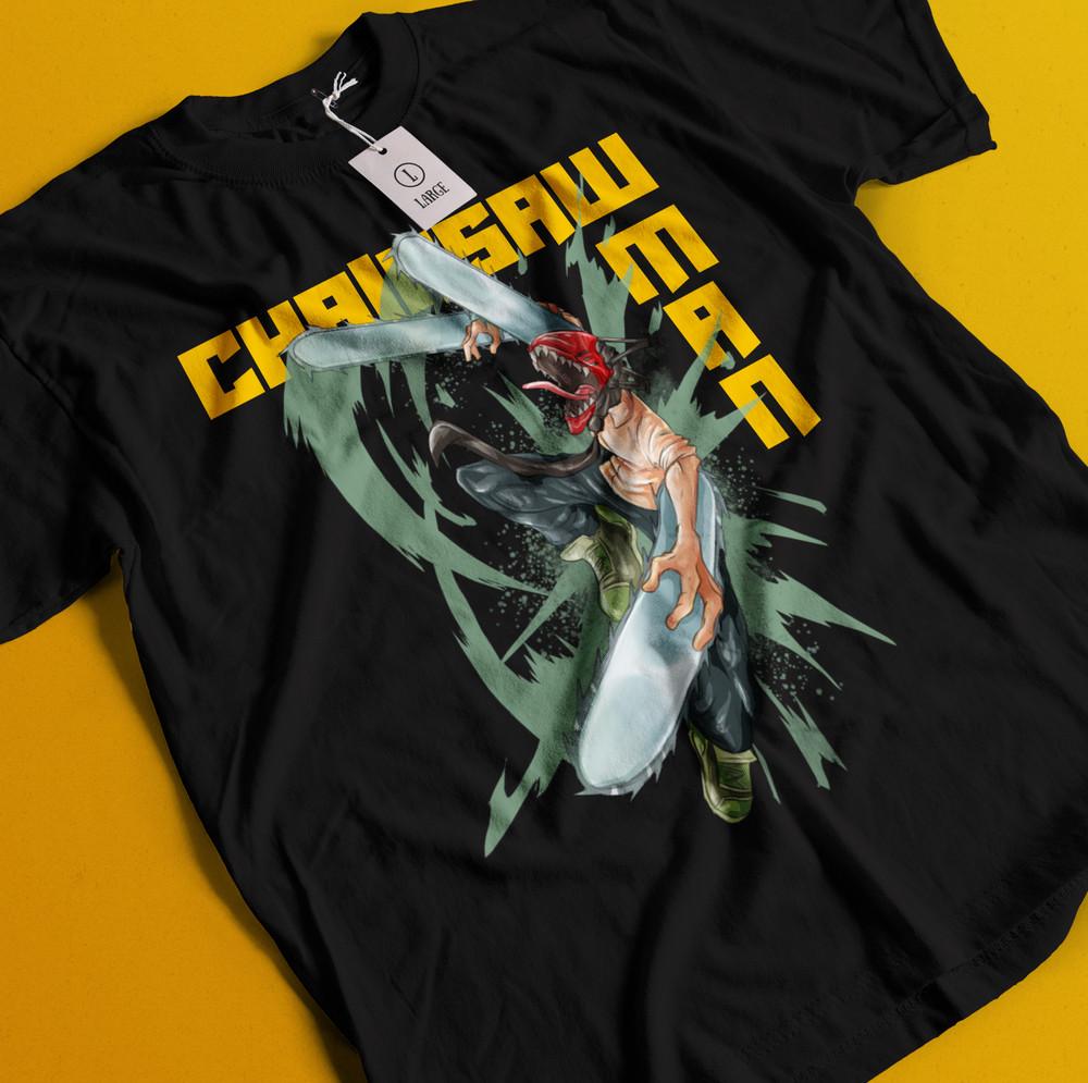 

Человек-бензопила Макима Футболка Аса Аки Аниме Дэнджи Футболка Пауэр Футболка Все размеры 4XL