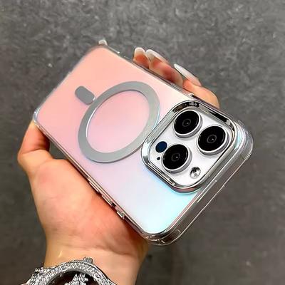 Luxusní barevný gradientní kryt pro iPhone 16 15 14 13 Pro Max 15Pro 14Pro 13Pro iPhone15 iPhone16 pro nabíjení MagSafe, plné kryty