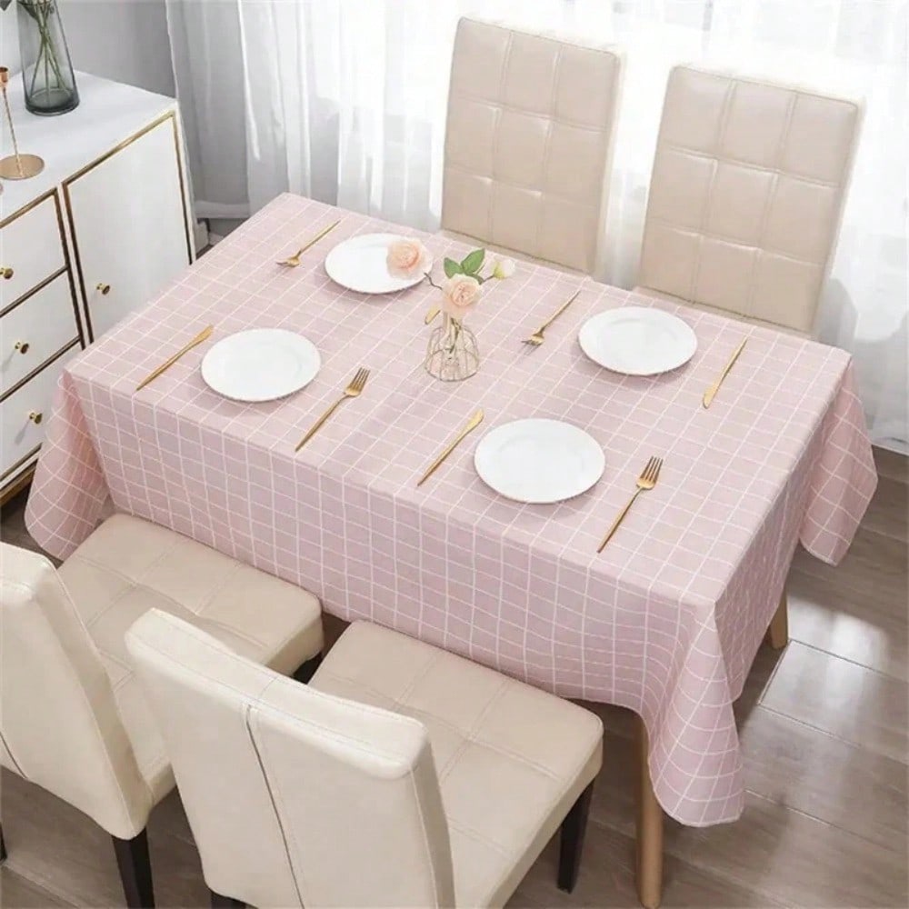 1pc Home Party Checkered Tablecloth Household Dining Cloth