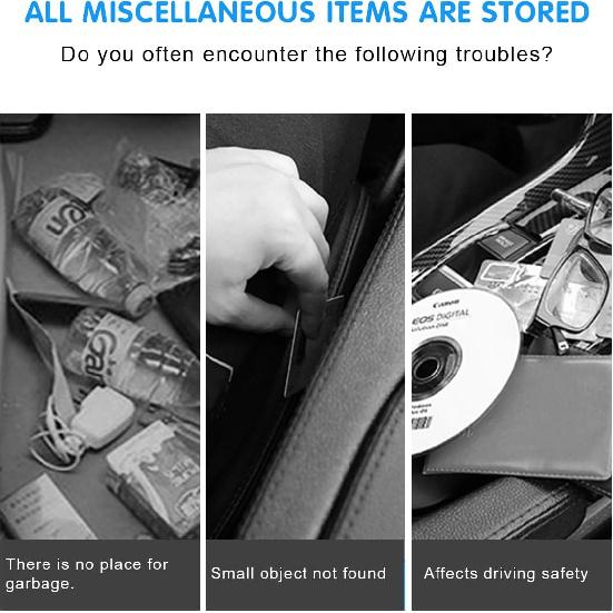 Mandark Car Seat Back Organizer, PU Leather Vehicle Backseat Hanging Storage Pocket, Multipurpose Auto Travel Essentials Accessories For Kids &