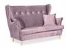 Ari Scandinavian Wing Sofa, Non-extendable, Family Meble, Lilac Pink