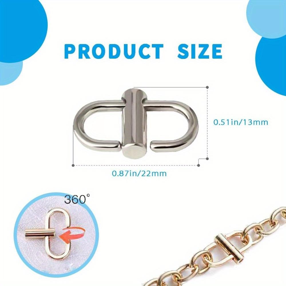 4pcs Adjustable Metal Slide Buckle for Chain Strap Shortening, Mini S-Shape Bag Strap Buckle, Accessory for Handbag Chain Length Adjustment