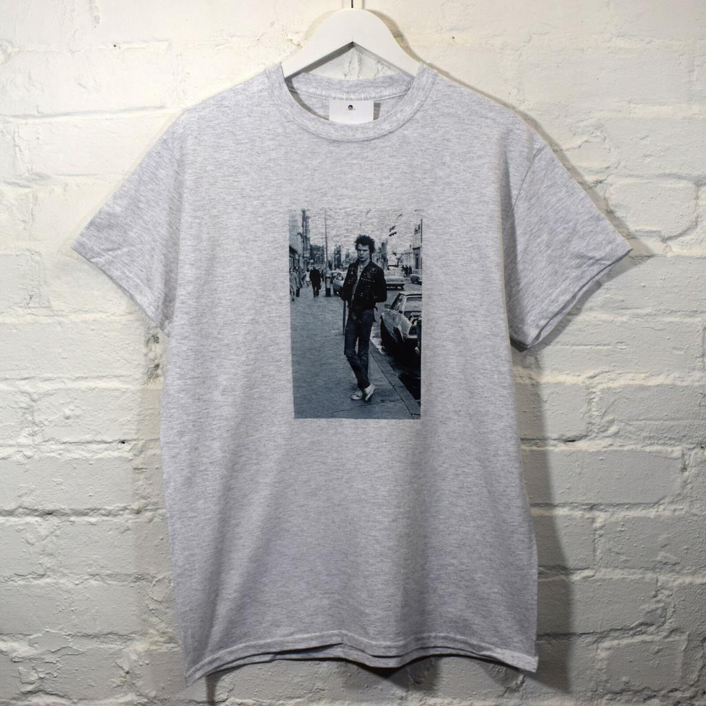 Actual Fact Sid Vicious Bw Sex Pistols Ash Grey Punk T-Shirt