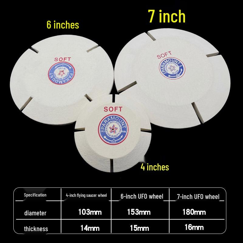 4-Inch Super Hard Wool Polishing Wheel for Jewelry and Watch Mirror Finish