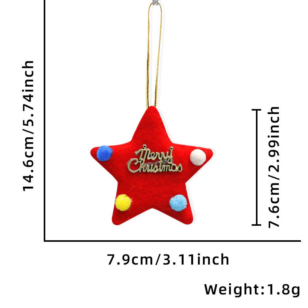 Cute Christmas Santa Claus Christmas Tree Elk Hanging Ornaments Plush Santa Claus Pendant Home Party Xmas Tree Decorations
