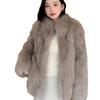 Fur Jacket Women's Light New Imitation Fox Hair Short Stand-up Collar Warm Wool Coat Cotton Coat Winter